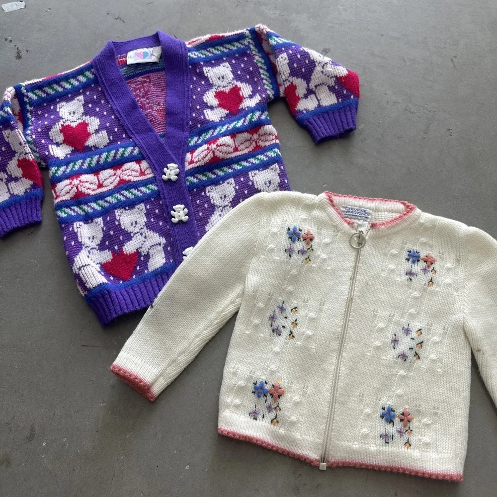 RESELLER BUNDLE!! Vintage Baby & Kids Knit SWEATERS! Lot Of 30! Sz 0-6!